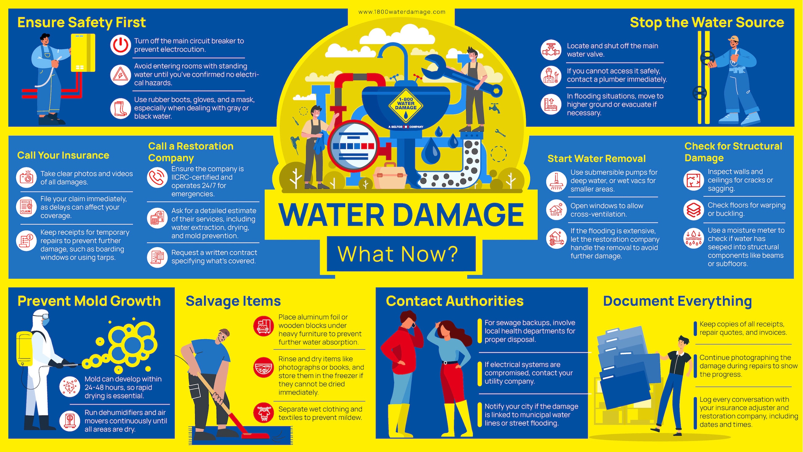 after water damage infographic