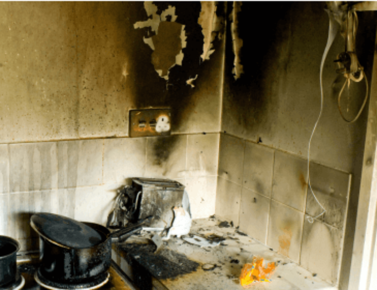 Smoke Damage in Kitchen