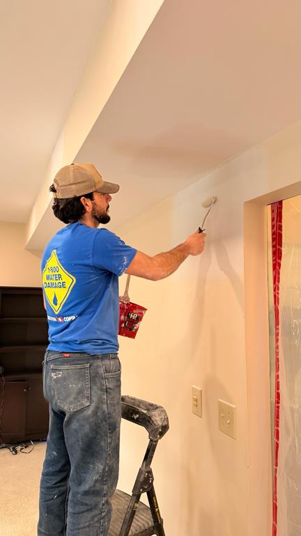 painting restored wall