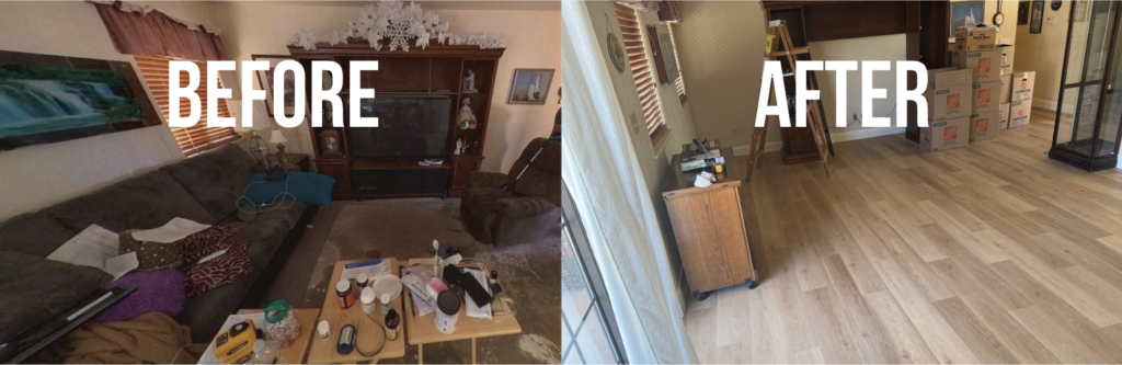 before after hurricane ut dining room