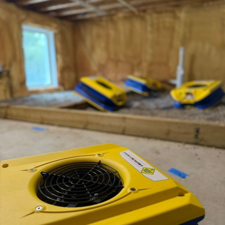 Water Damage Repair equipment in use by the 1800 team in Western Colorado