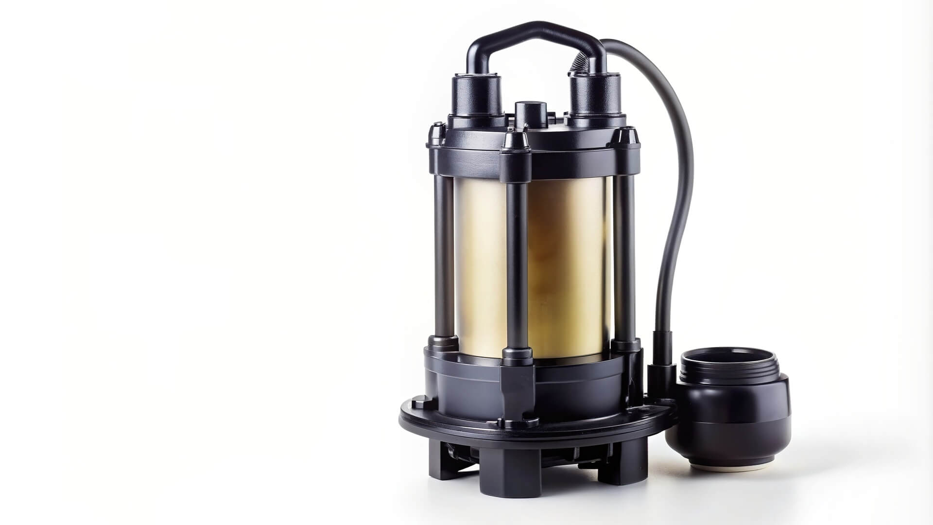 Submersible water pump for flood removal.