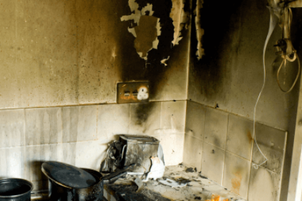 Smoke Damage in Kitchen
