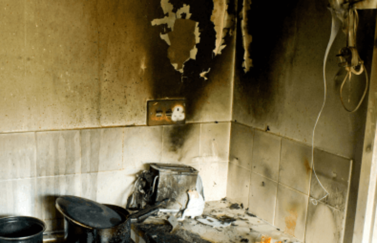 Smoke Damage in Kitchen